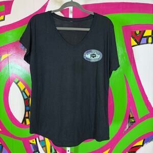Buffalo Chips, Sturgis Black Graphic V-Neck T-Shirt. Similar to a size Large.